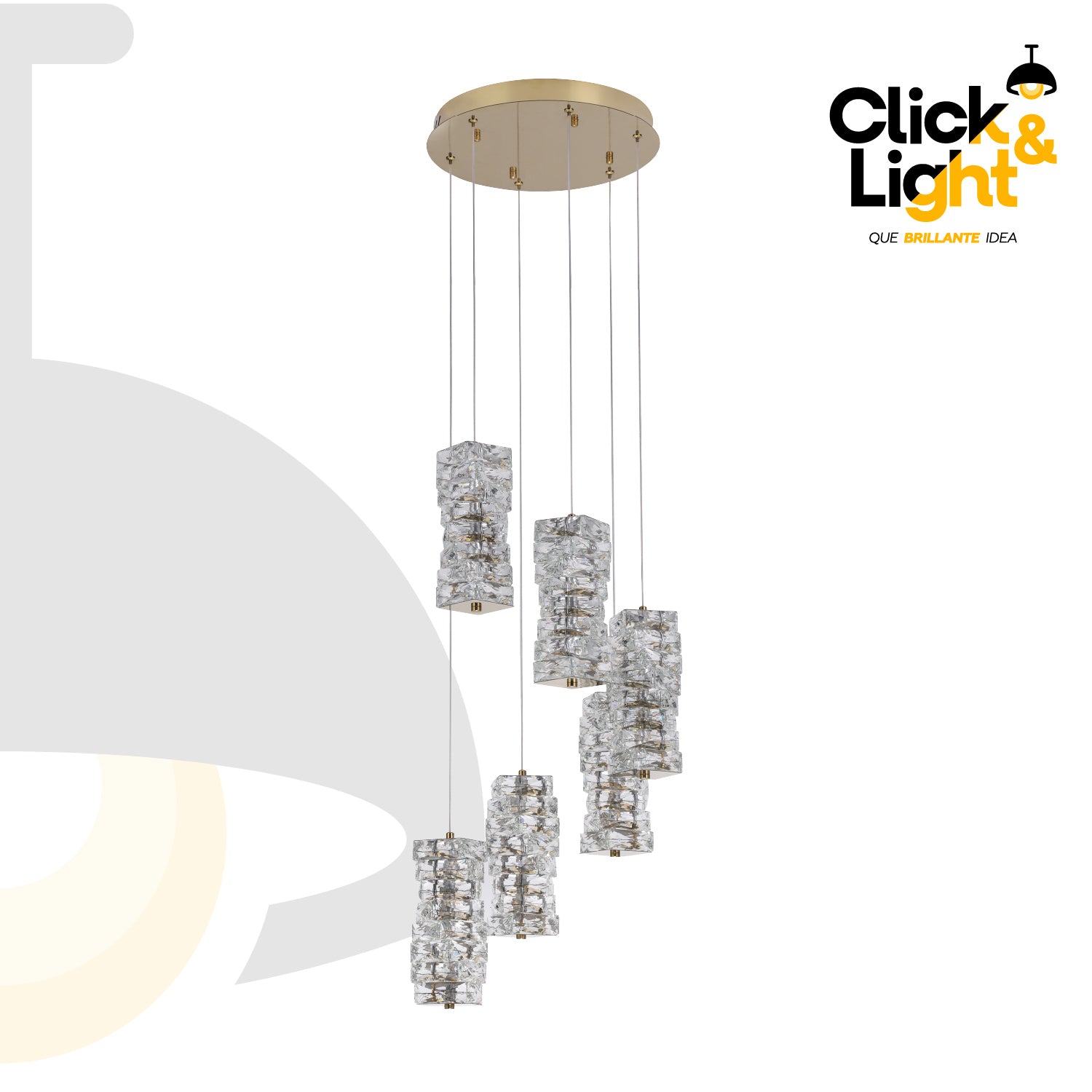 COLGANTE CAROLINA MODERNO DORADO CLARO