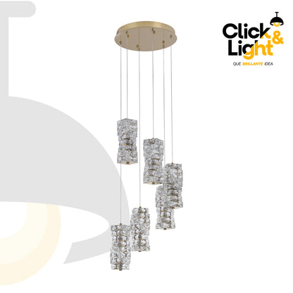 COLGANTE CAROLINA MODERNO DORADO CLARO