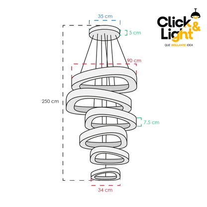COLGANTE NATALIA MODERNO DORADO CLARO