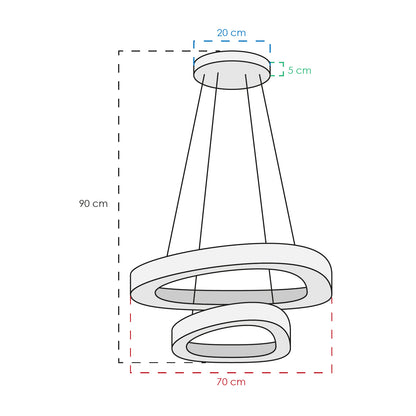 COLGANTE YOSELIN MODERNO DORADO CLARO