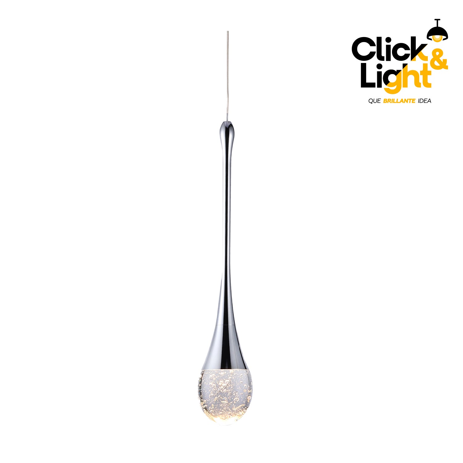 LÁMPARA DE TECHO DISA MODERNA COLOR CROMO CLARO