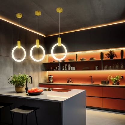 COLGANTE LUCIA MODERNO COLOR DORADO MATE