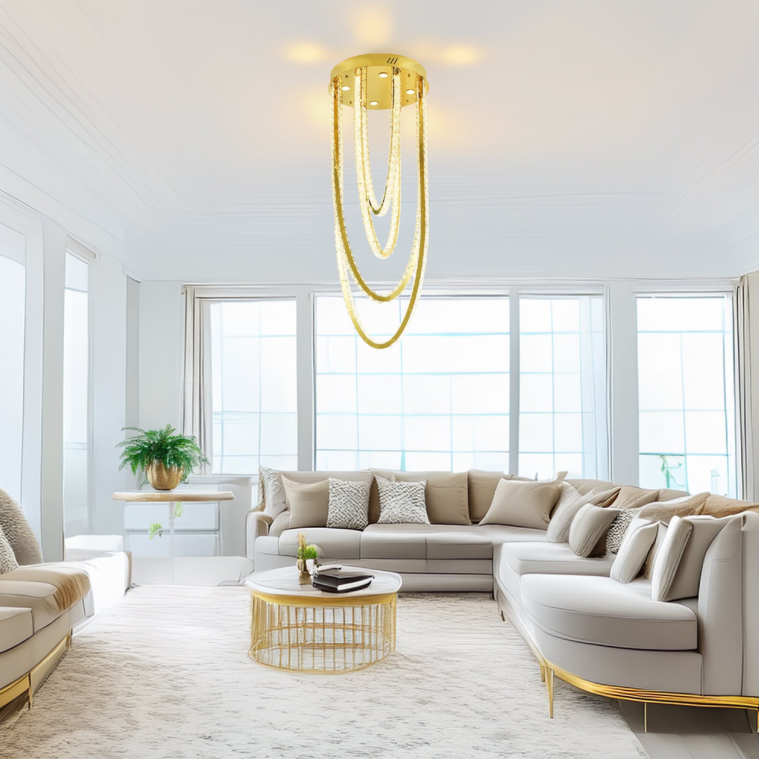 COLGANTE MODERNO GIANNA COLOR DORADO CLARO