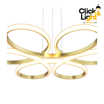 COLGANTE MODERNO IRIS COLOR DORADO MATE