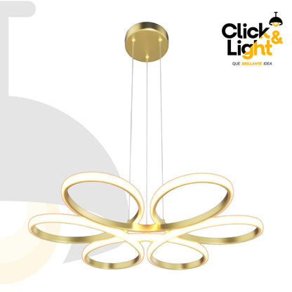 COLGANTE MODERNO IRIS COLOR DORADO MATE