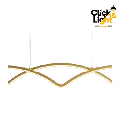 COLGANTE MINIMALISTA CONTINUUM COLOR DORADO MATE