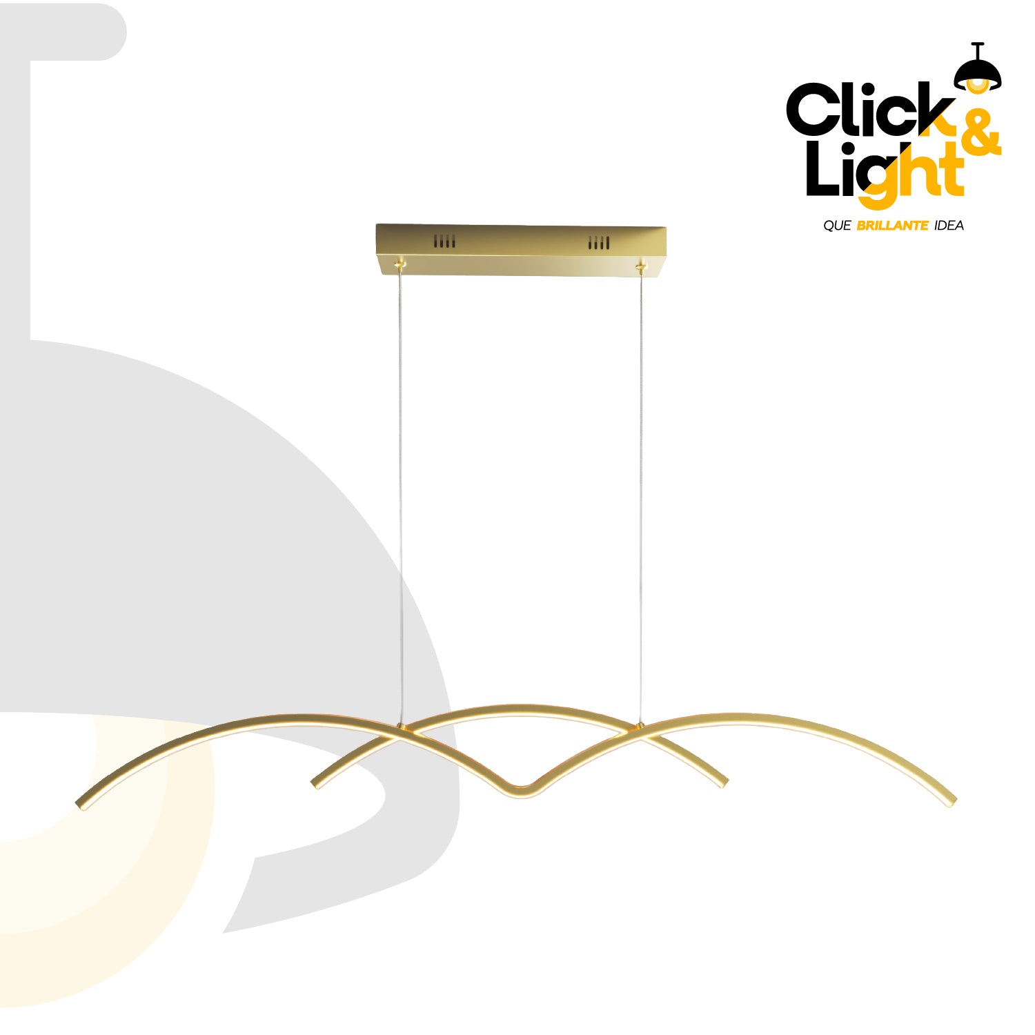 COLGANTE MINIMALISTA CONTINUUM COLOR DORADO MATE