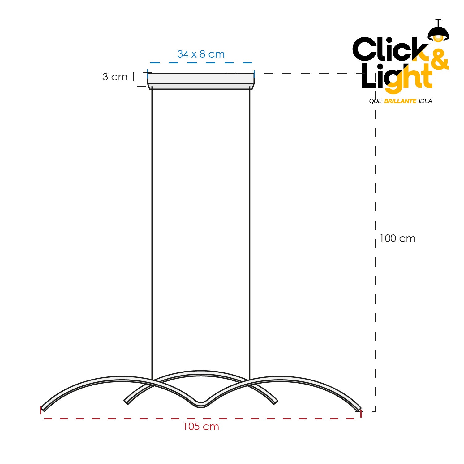 COLGANTE MINIMALISTA CONTINUUM COLOR DORADO MATE