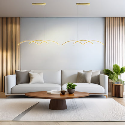 COLGANTE MINIMALISTA CONTINUUM COLOR DORADO MATE