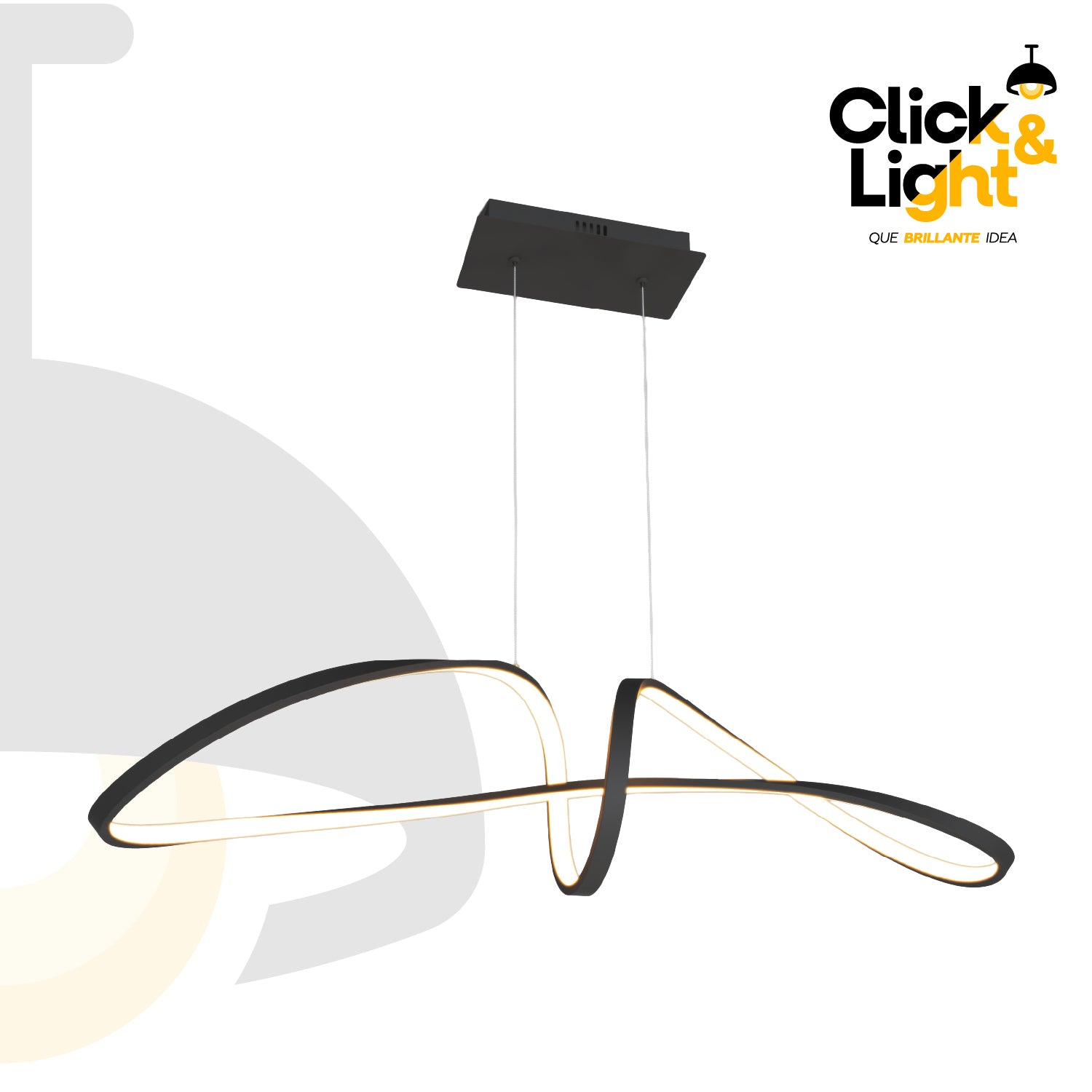 Colgante Minimalista Axis Color Negro Mate