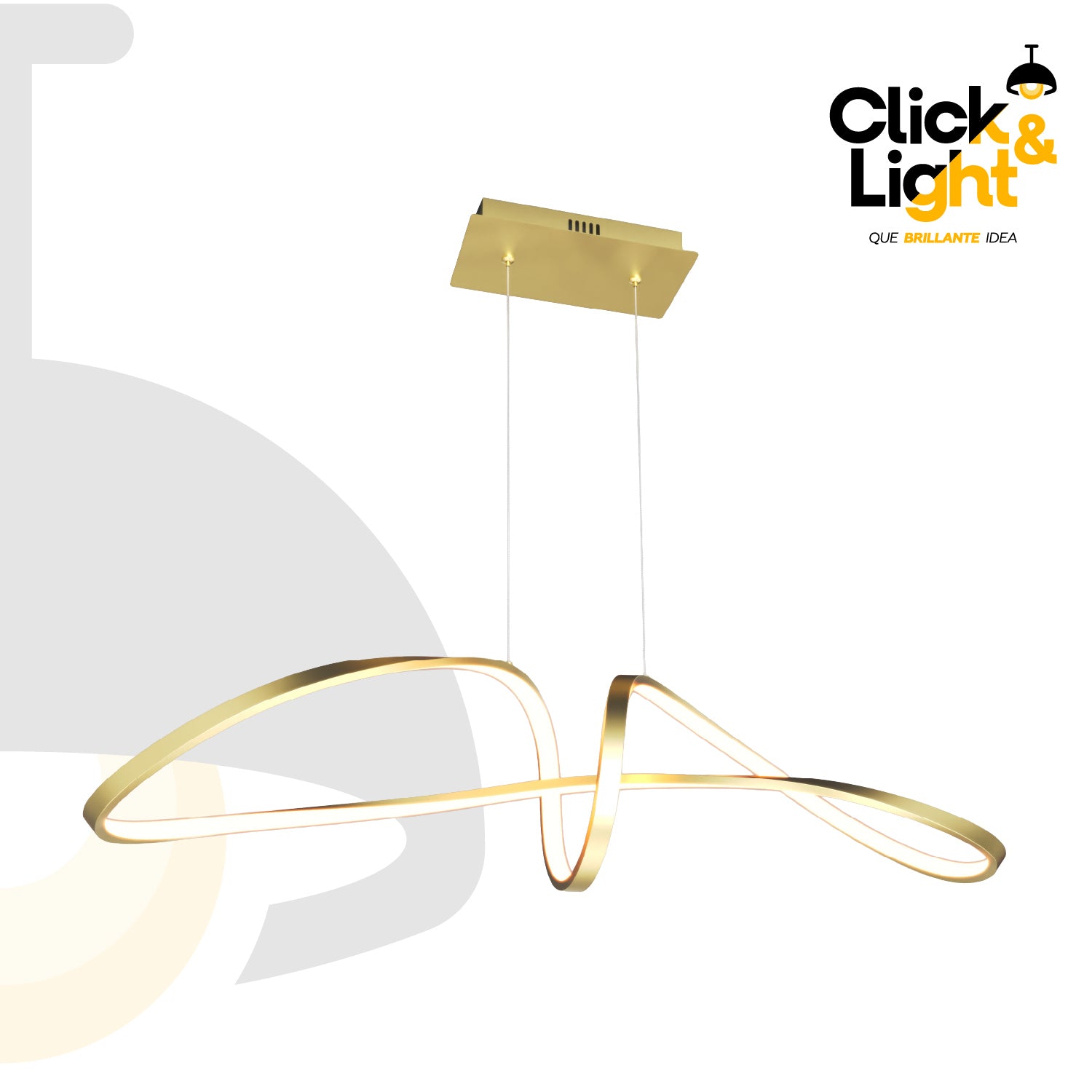 Colgante Minimalista Wolvo Color Dorado Mate