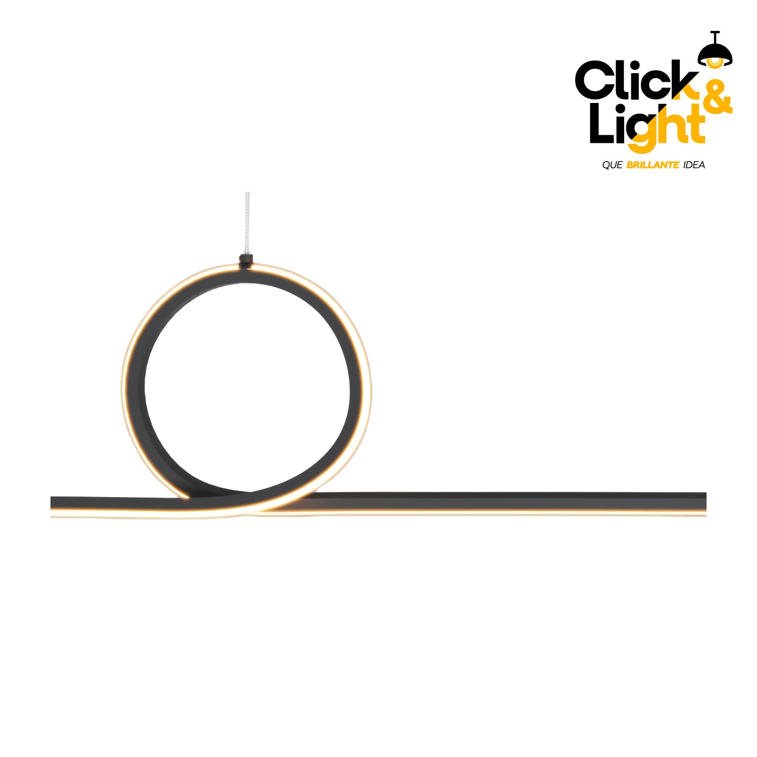 Colgante Minimalista Nerio Color Negro Mate