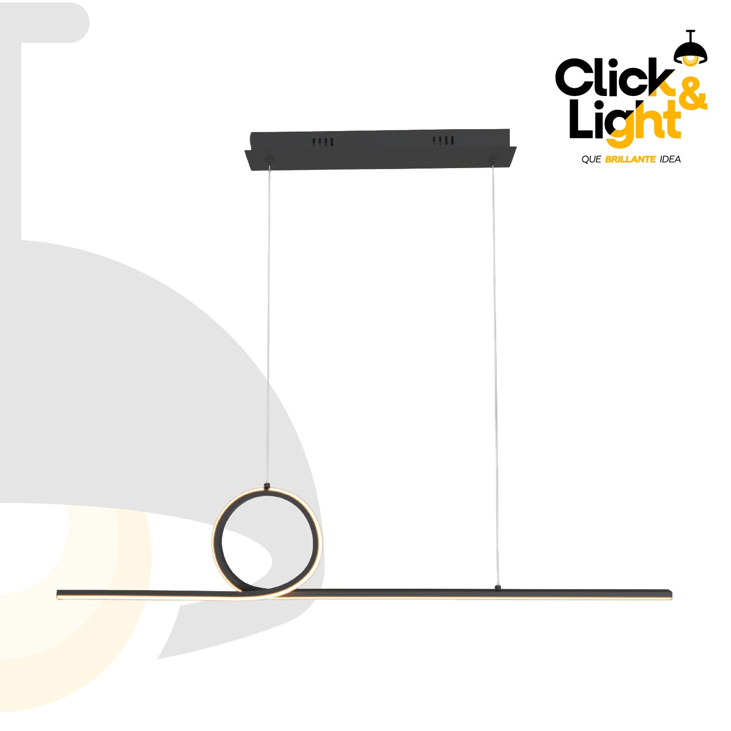 Colgante Minimalista Nerio Color Negro Mate