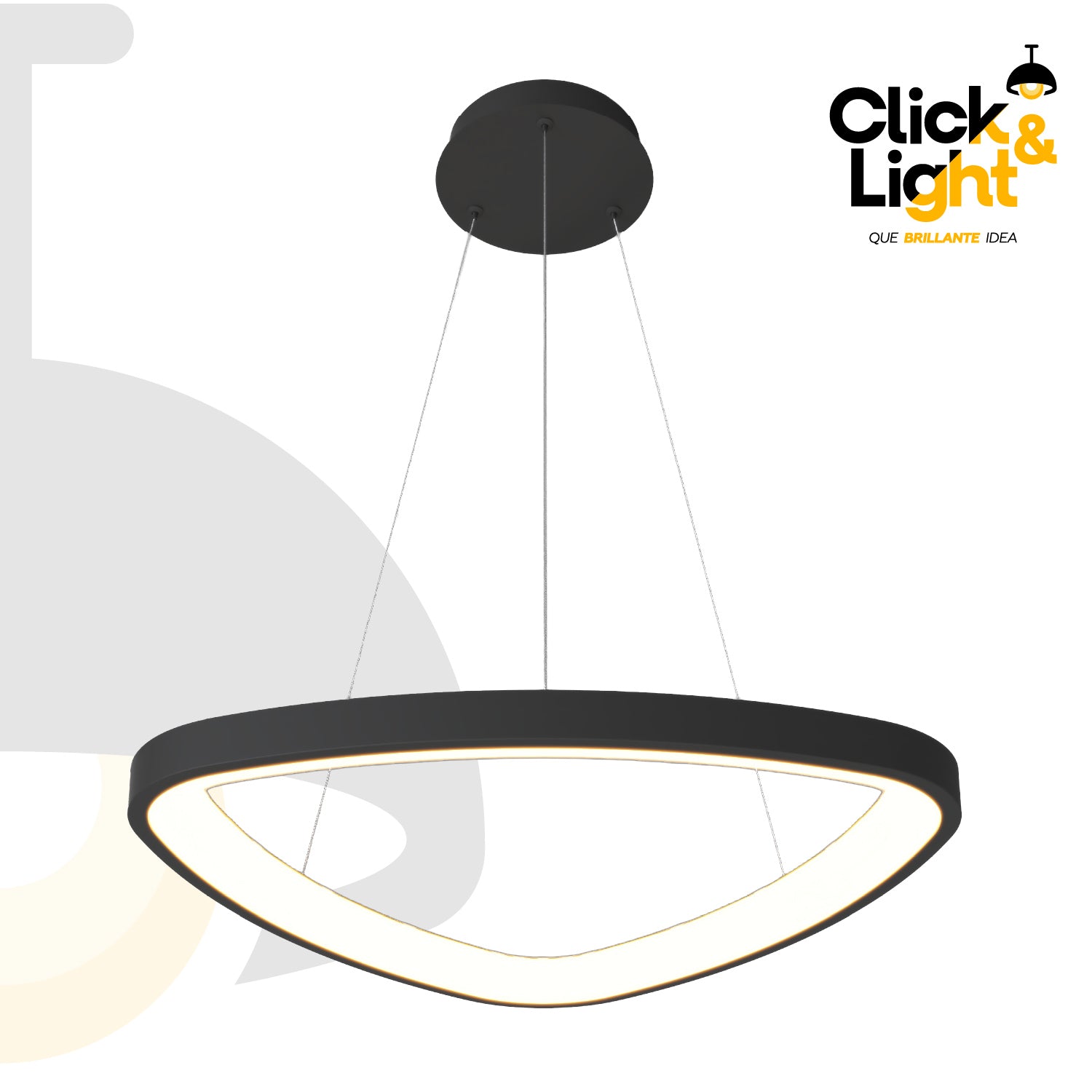 Colgante Minimalista Vetra Color Negro Mate