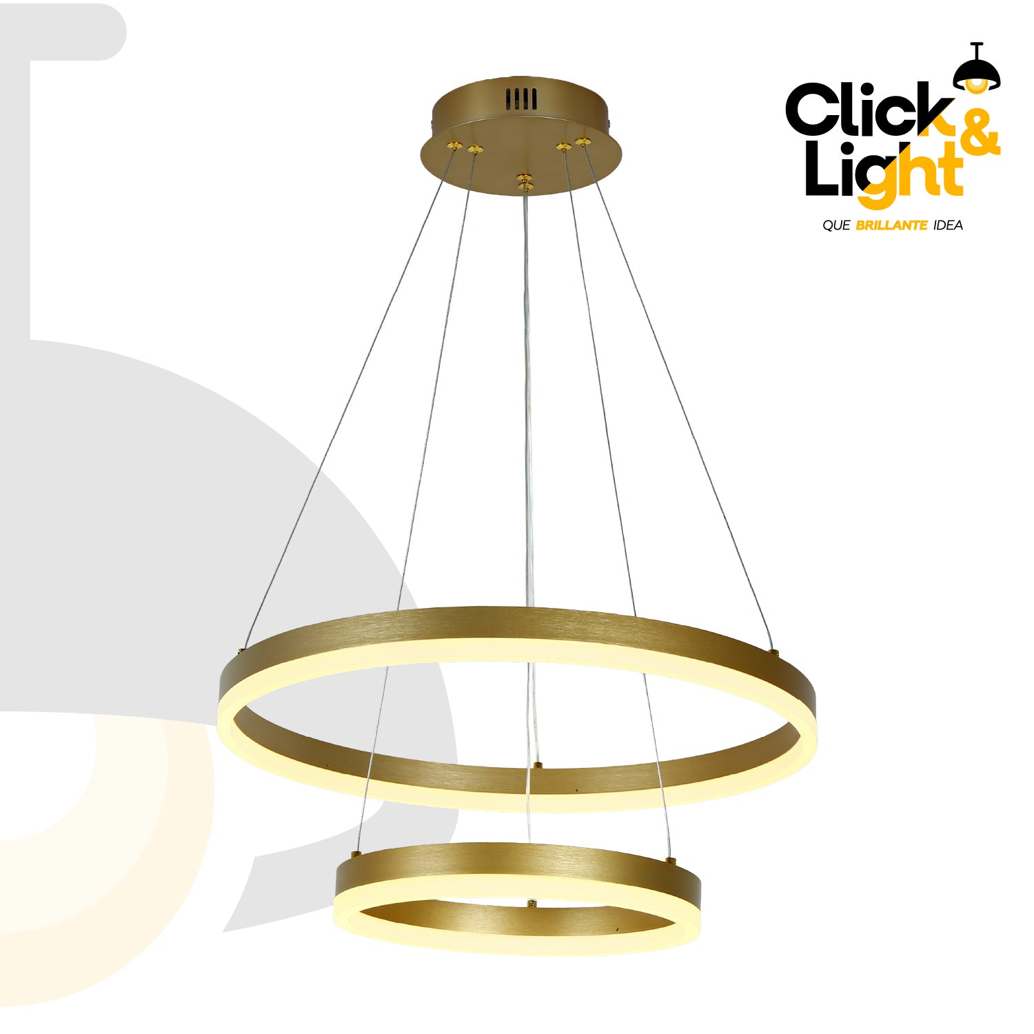 Colgante Minimalista Duo Color Dorado Mate