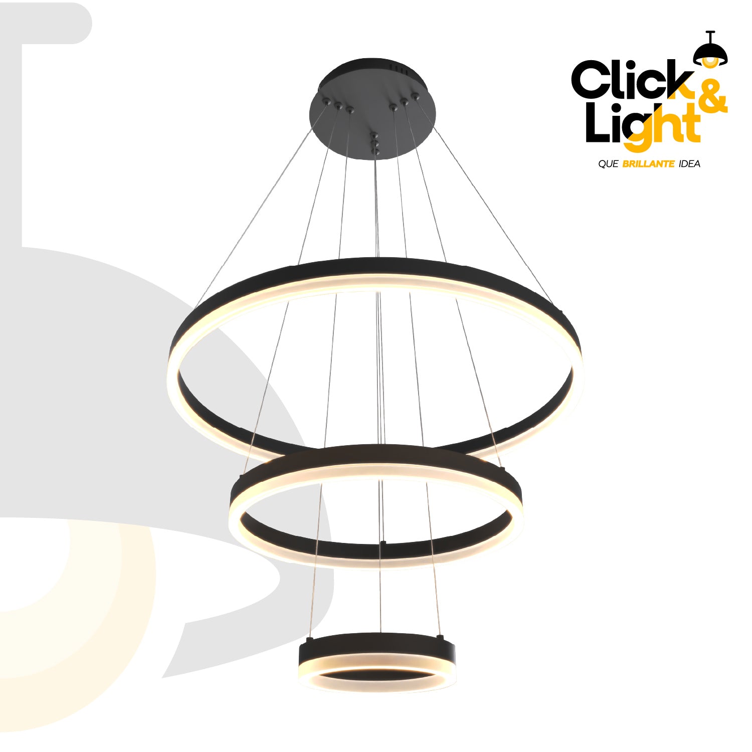 Colgante Minimalista Balance Color Negro Mate