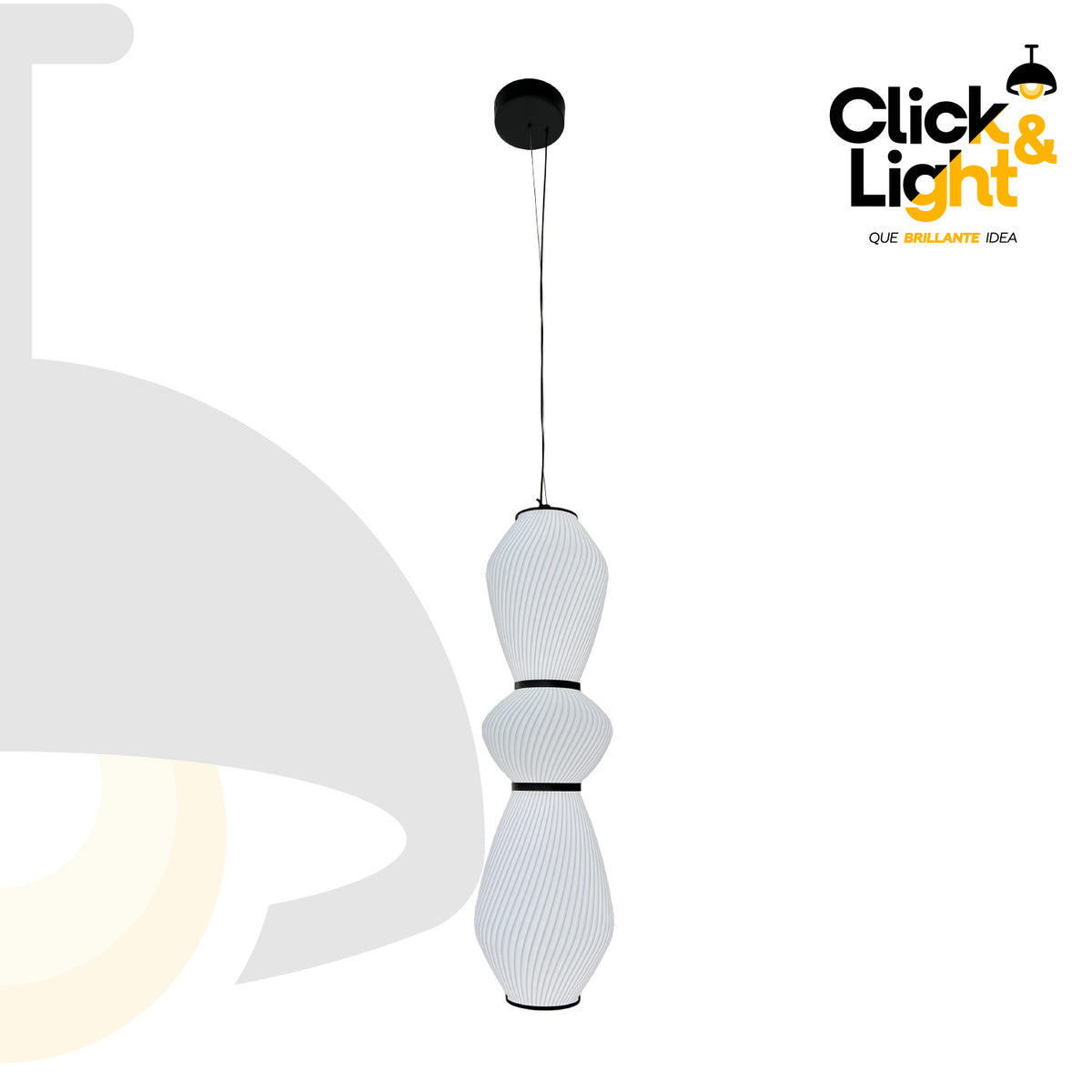 Colgante LED Hector · pantalla espiral, blanco