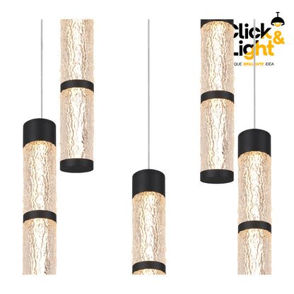 Lámpara Colgante Negro Pantalla Acrílico color Mate Estilo Moderno Yujin