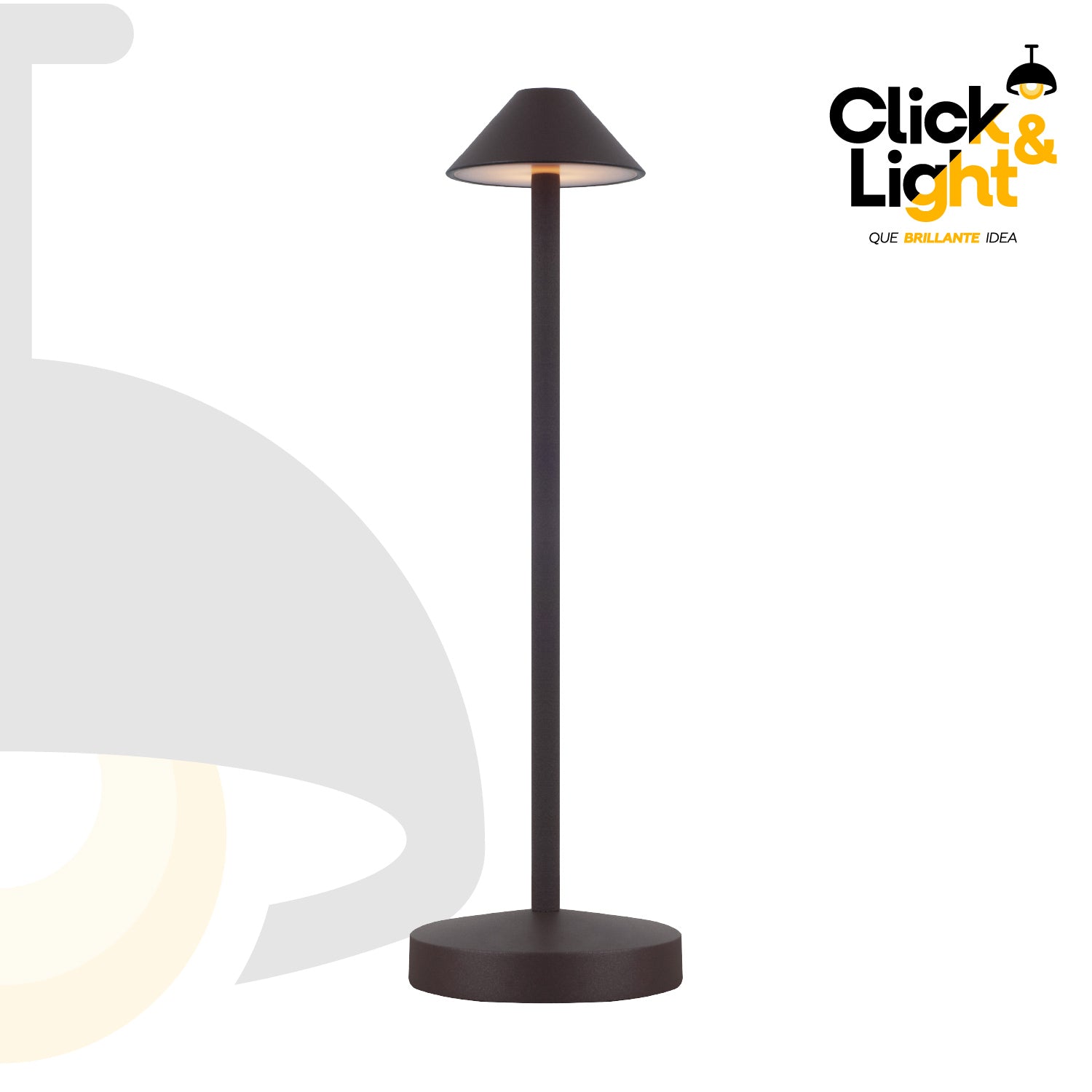 Lámpara de Mesa Nelly Contemporánea Café Mate - Click & Light