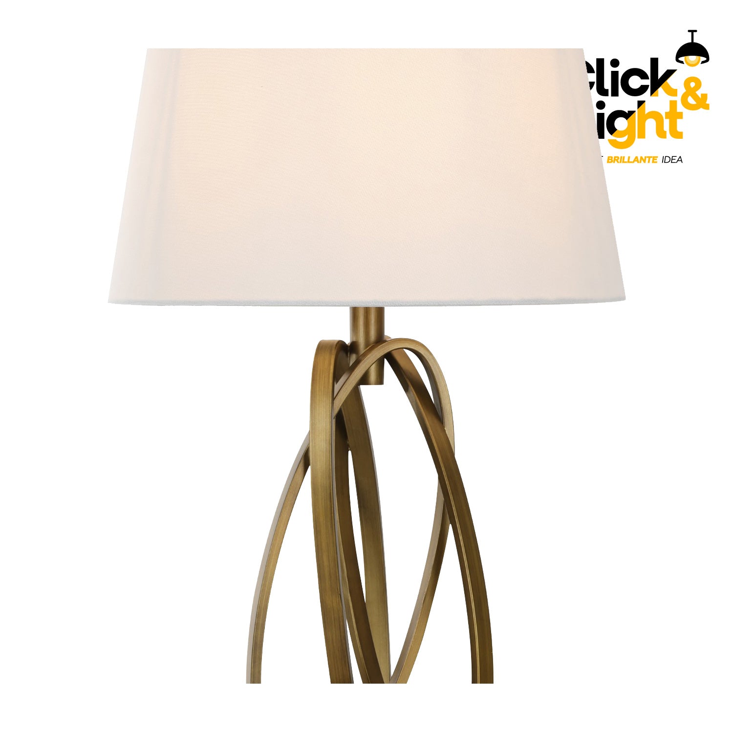 LÁMPARA DE MESA COLOR BRONCE BLANCO