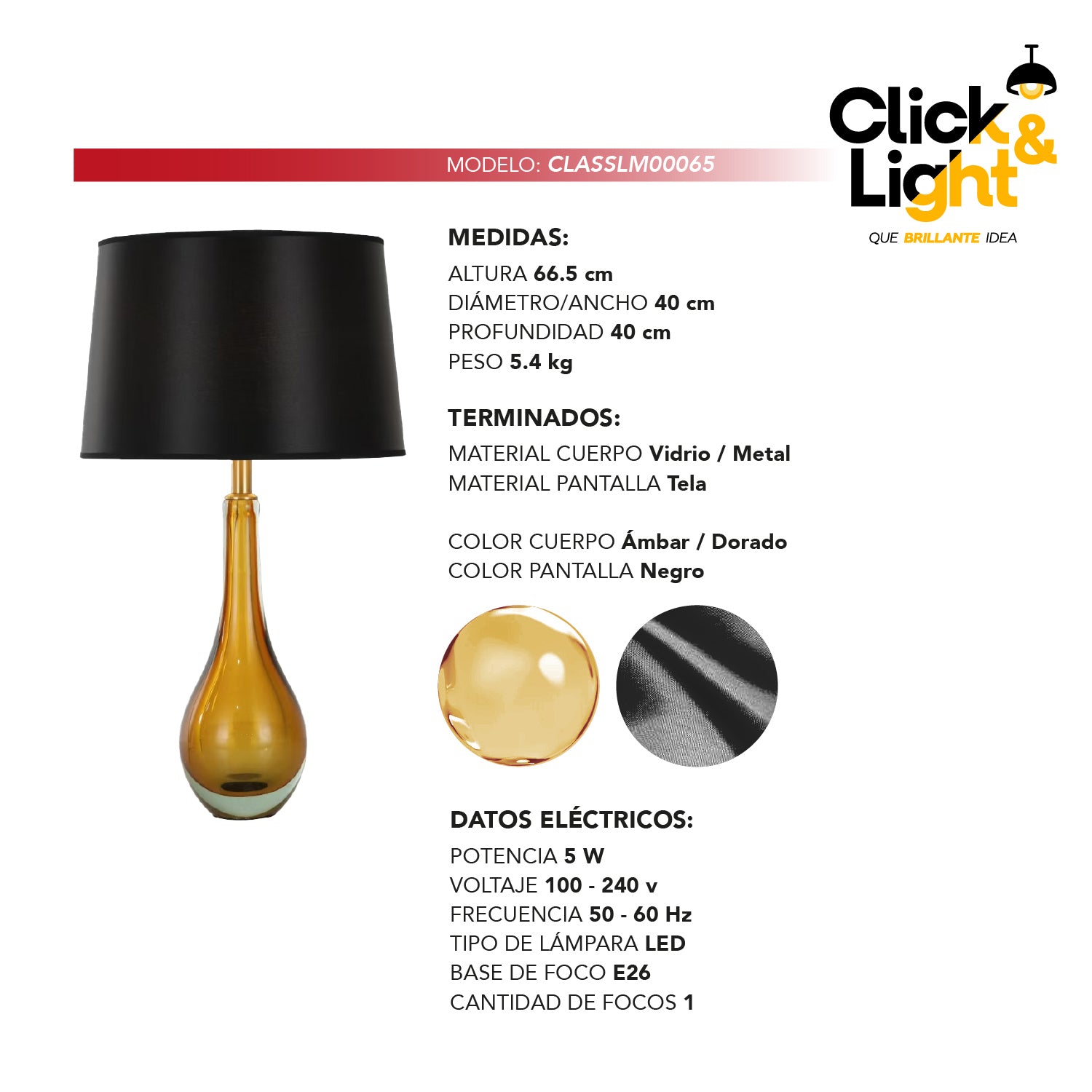 Lámpara de Mesa Estilo Contemporáneo