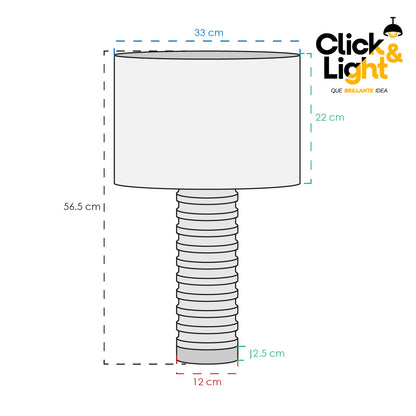 LÁMPARA DE MESA DIORÉ CONTEMPORÁNEA BLANCO