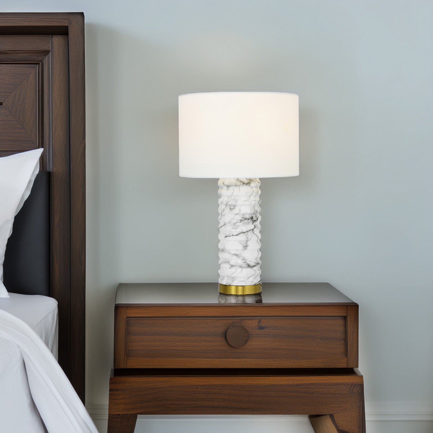 LÁMPARA DE MESA DIORÉ CONTEMPORÁNEA BLANCO