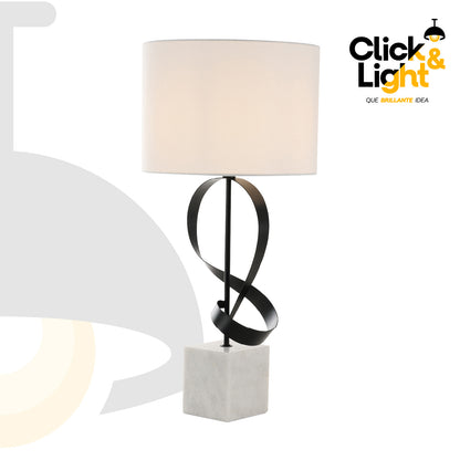 LÁMPARA DE MESA MODERNA BLANCO Y NEGRO