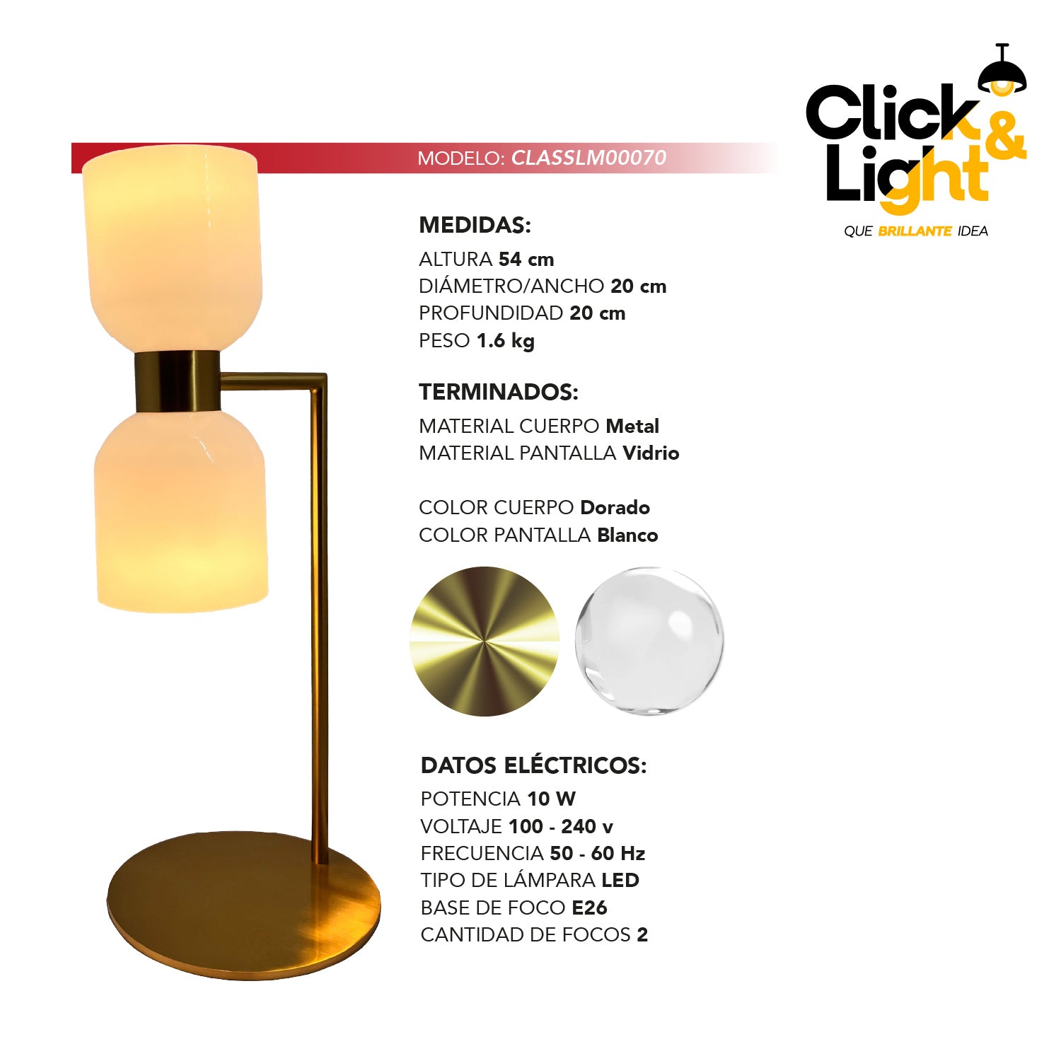 Lámpara de Mesa Estilo Contemporáneo