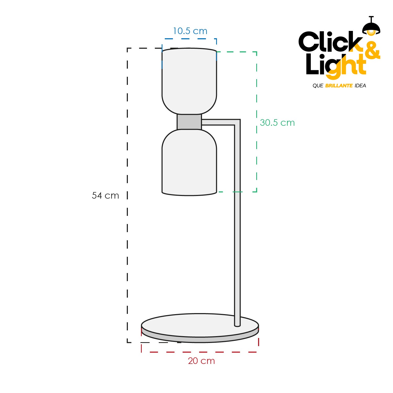 Lámpara De Mesa Selene Estilo Moderno