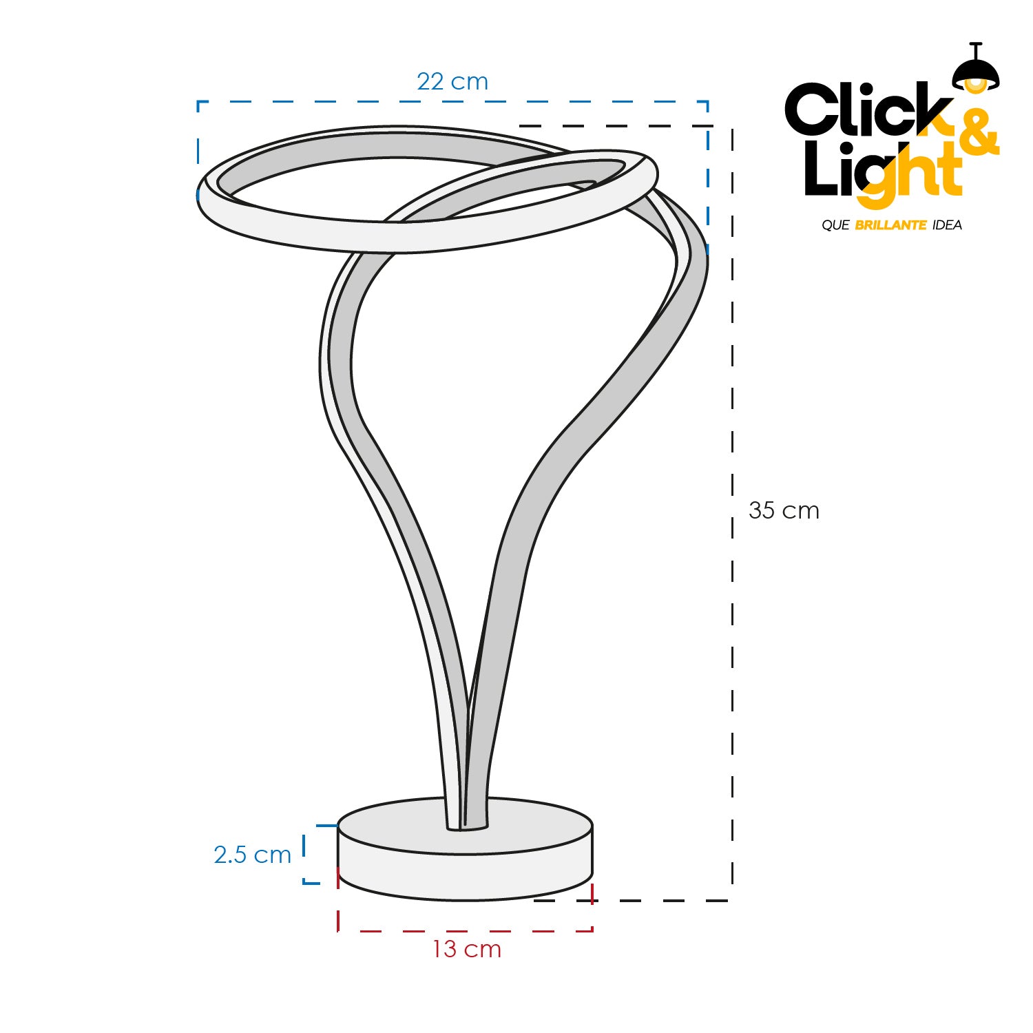 Lampara de Mesa Led Monet Moderna