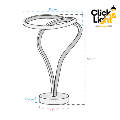 Lampara de Mesa Led Monet Moderna