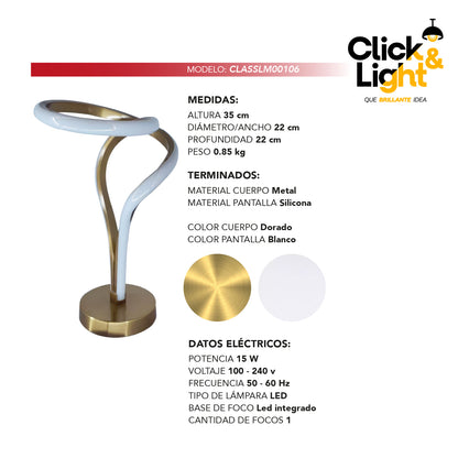 Lampara de Mesa Led Monet Moderna