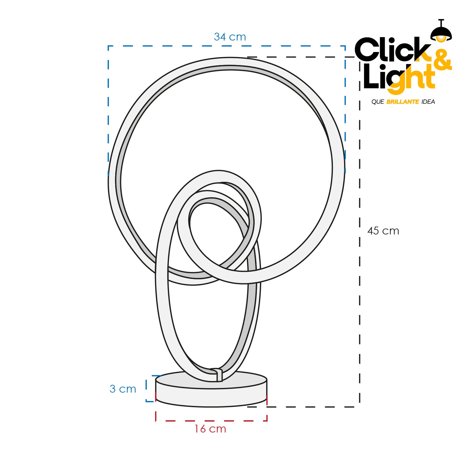 Lámpara de Mesa Angelica Led Estilo Moderno Dorado