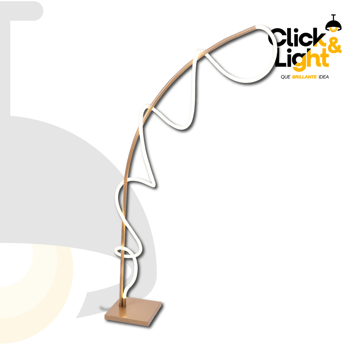 Lampara de Piso Isalu Dorado con Pantalla Led