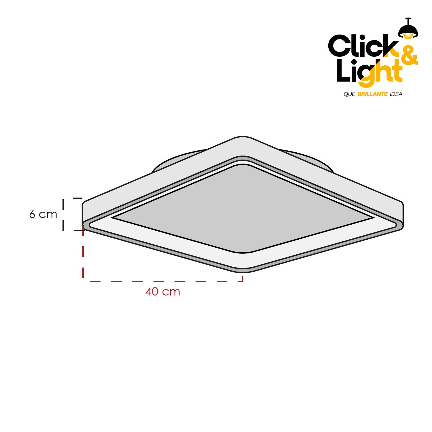 Plafón Cubik Estilo Minimalista