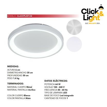 Plafón Elio Estilo Minimalista
