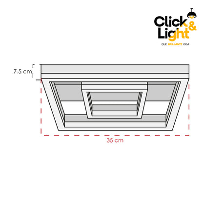 Plafón Auri Estilo Minimalista