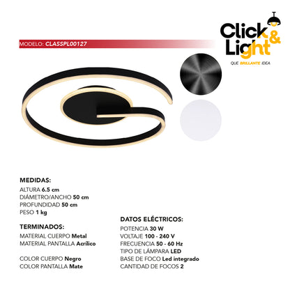 Plafón Eclipse Estilo Minimalista