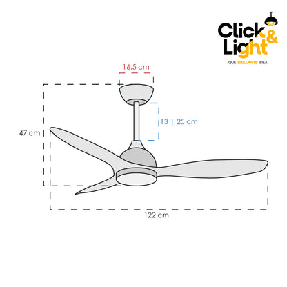 Ventilador Nerys Estilo Contemporáneo