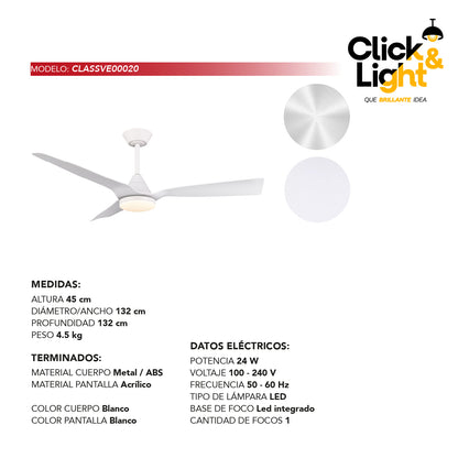 Ventilador Aiven Estilo Contemporáneo