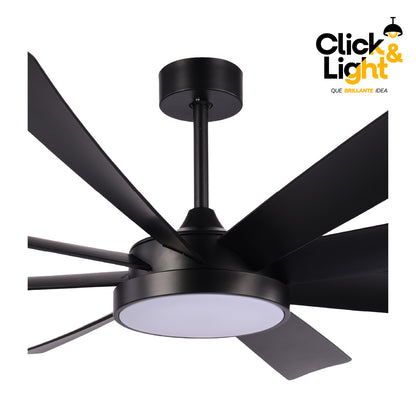 Ventilador Lía LED Gran Tamaño Negro