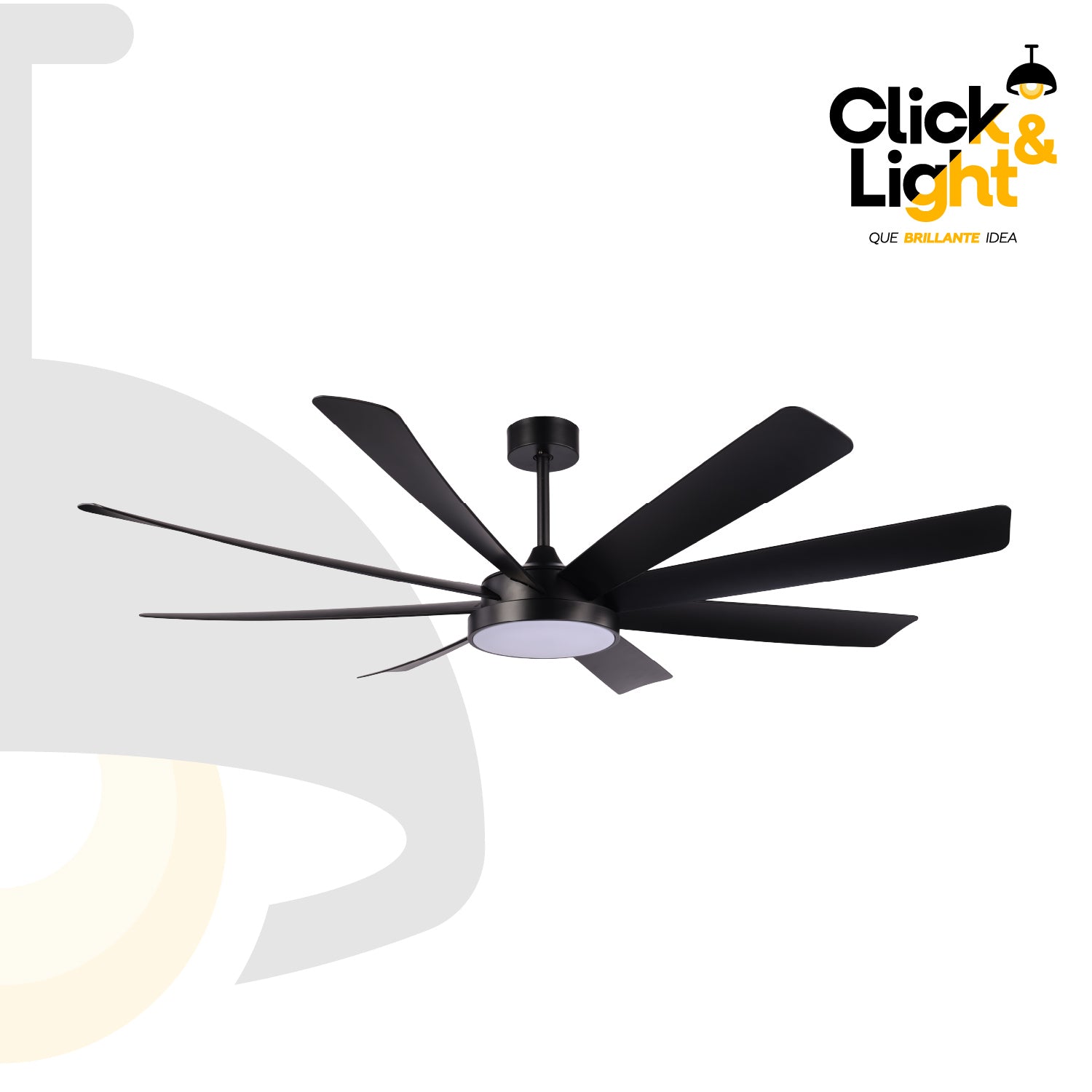 Ventilador Lía LED Gran Tamaño Negro
