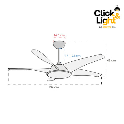 Ventilador Prisma Estilo Contemporáneo