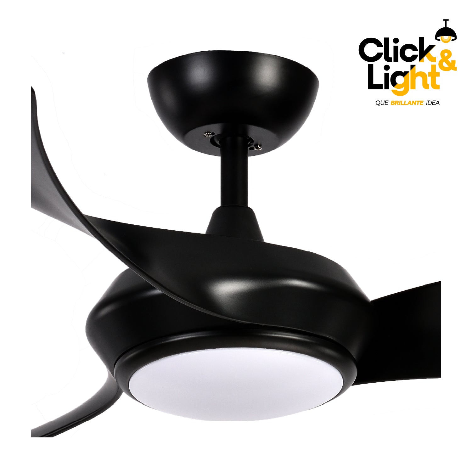 Ventilador Cyclon 3 Aspas LED Negro