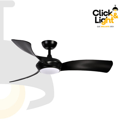 Ventilador Cyclon 3 Aspas LED Negro