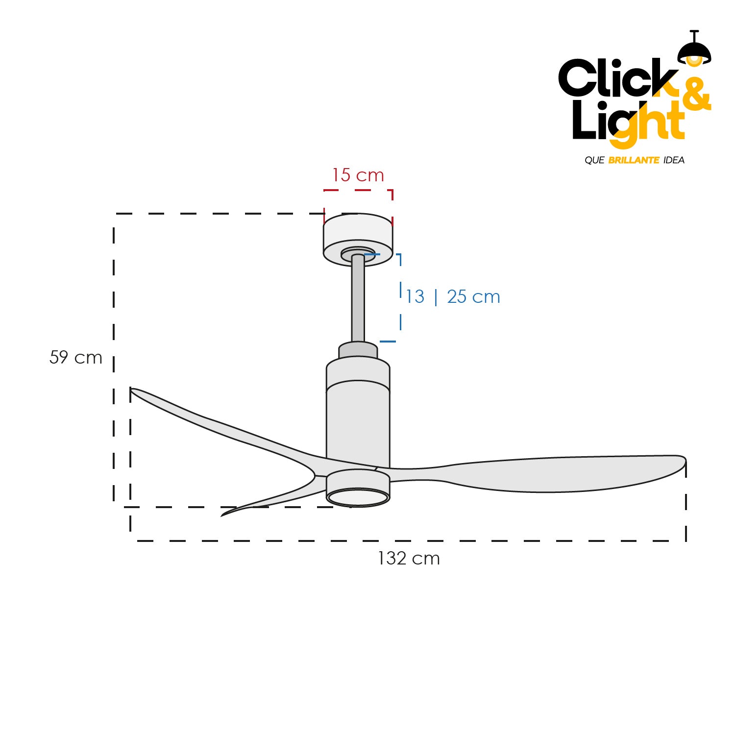 Ventilador Numa LED Níquel Satinado