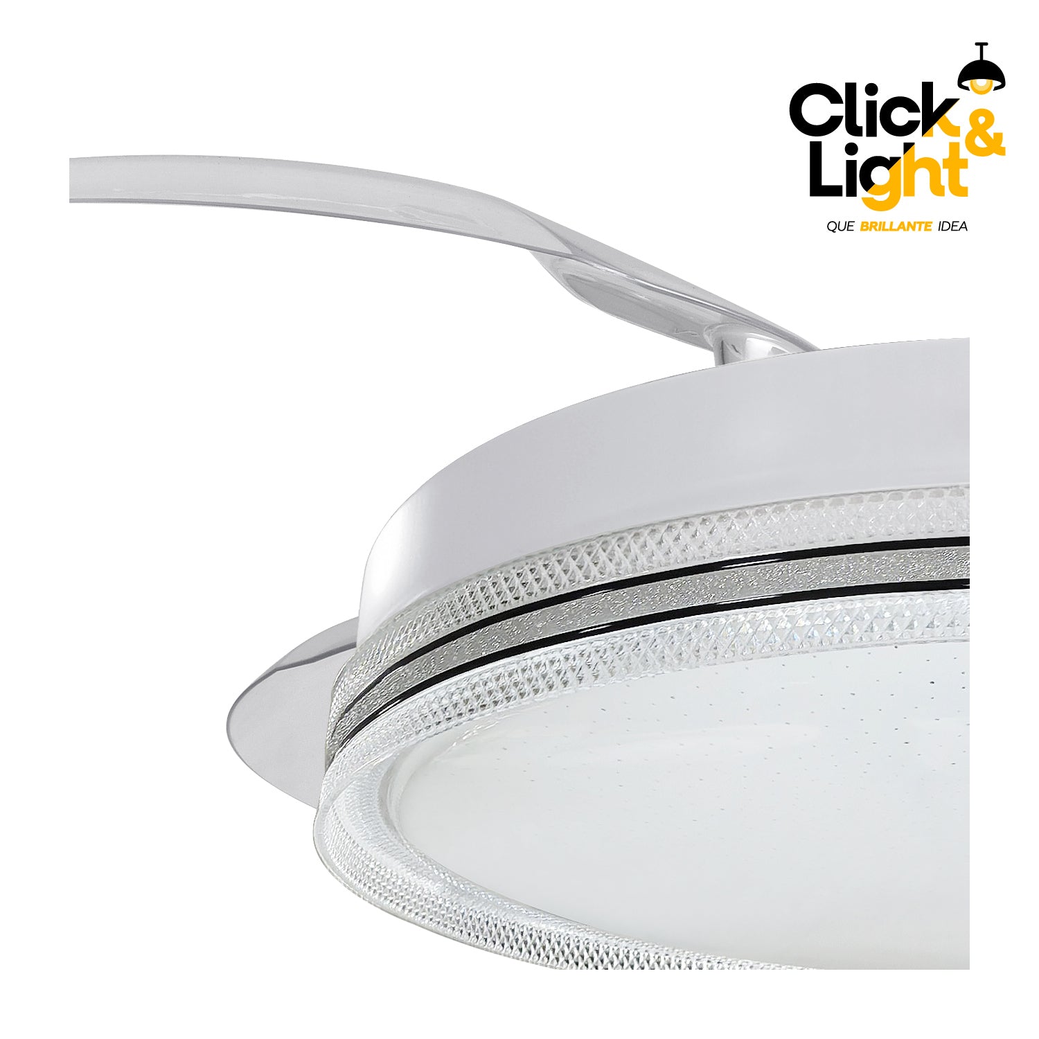 Detalle del difusor LED central blanco del Venturo