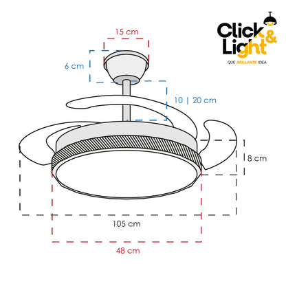 Ventilador Sereno Estilo Contemporáneo