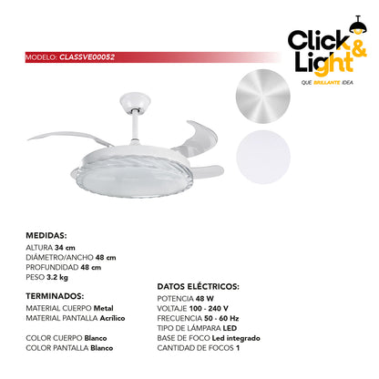Ventilador Sereno Estilo Contemporáneo